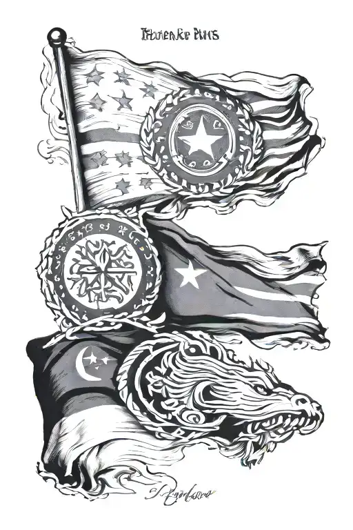 Philipine Flag And Bangladesh Flag Combine