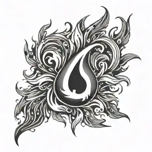 Semicolon Surrounded By Flames