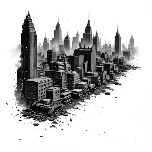 Realistic Gomorrah Biblickal City In Flames Being Destroyed