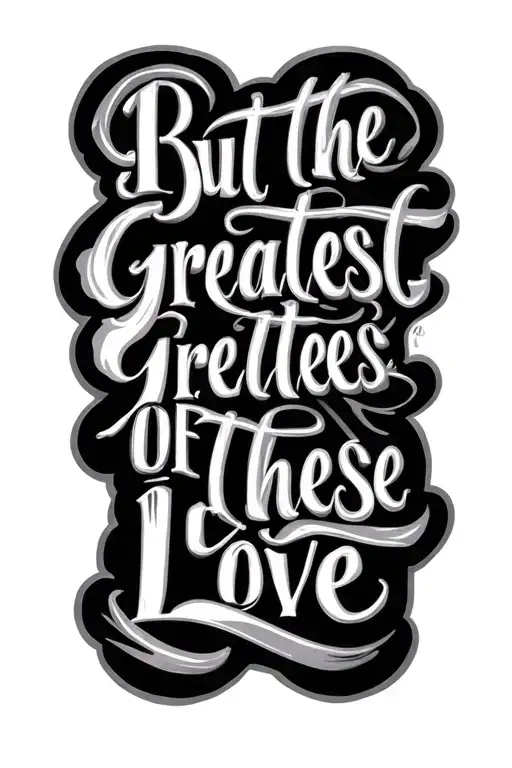 But The Greatest Of These Is Love Text
