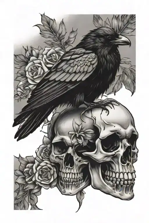 Crow And Skull