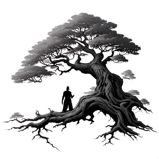 Banyan-grove Tree With Aang From Avatar