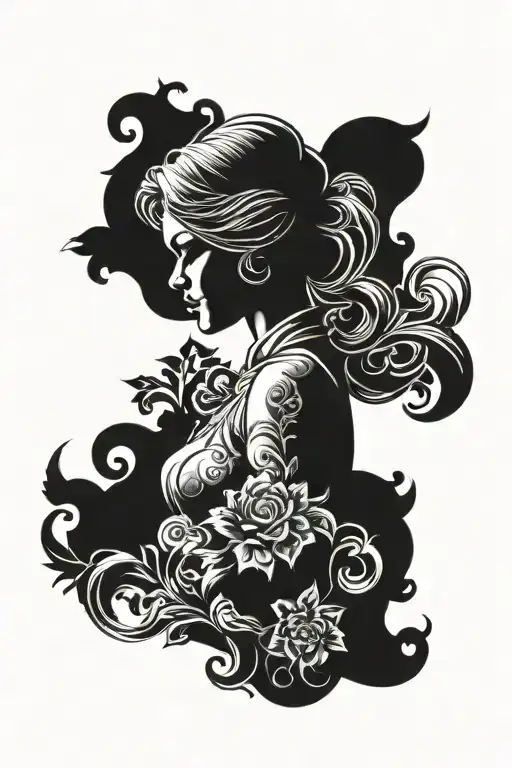 Silhouette Woman Standing