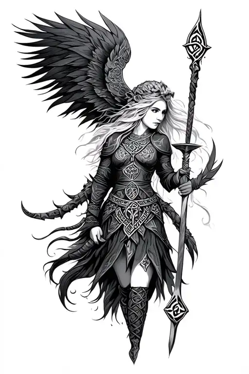 Celtic Scottish Warrior Woman