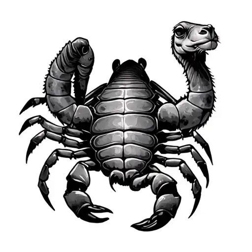 Camel And A Scorpion