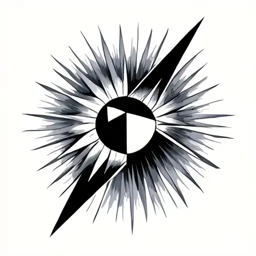 Geometric Shapes With Sun Rays Shining Through