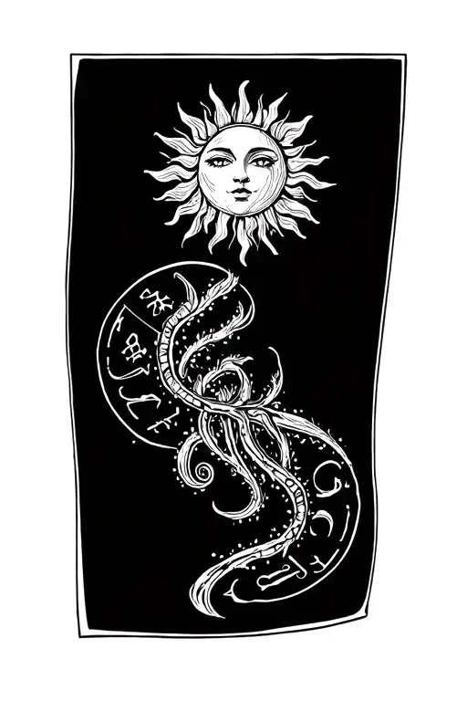 Straight Line Sun Bean With Gemini Zodiac Sign