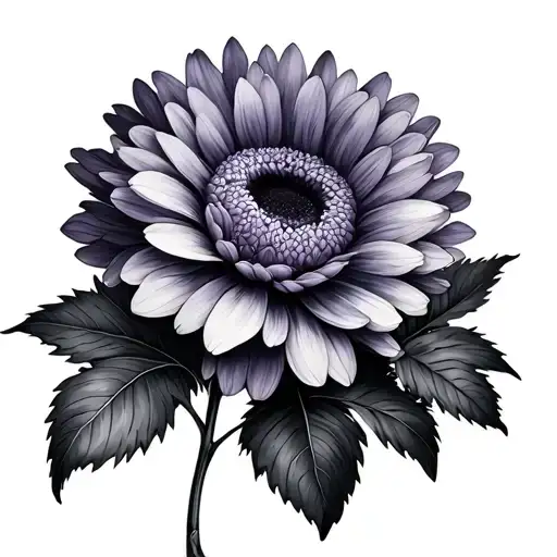 Violet And Chrysanthemum