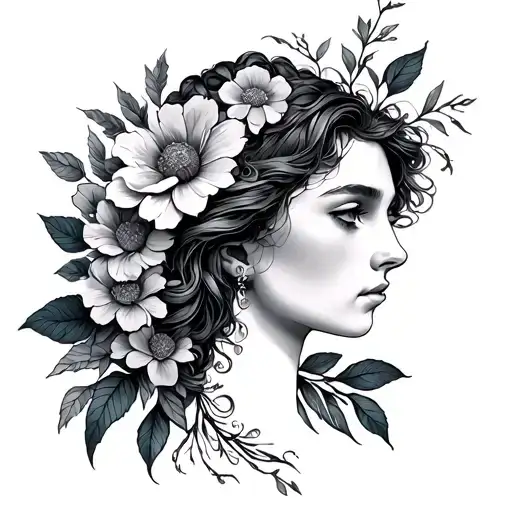 Virgo With Flowers