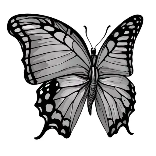 Butterfly With Half Snak Side