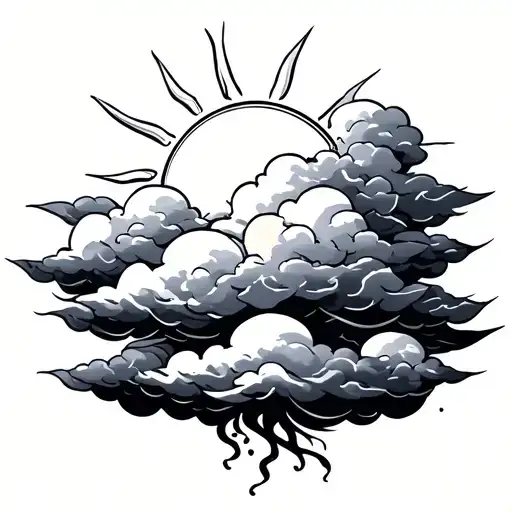 Cloud Filler With Sun On Top