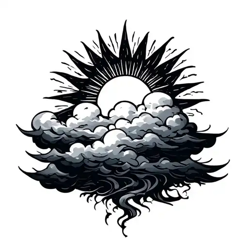 Cloud Filler With Sun On Top