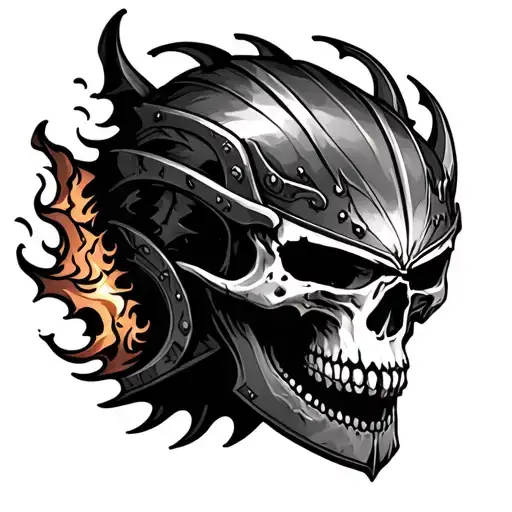 Balrog Helmet Skull Fire