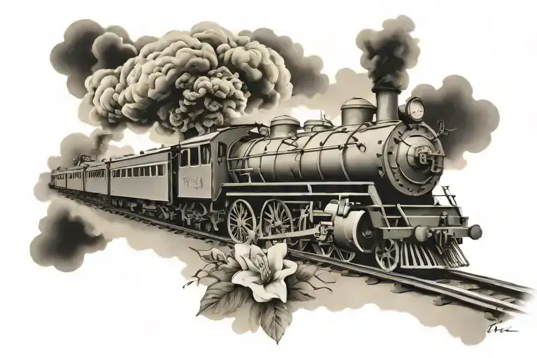 Train Memorial Tattoo For Dad Memorial
