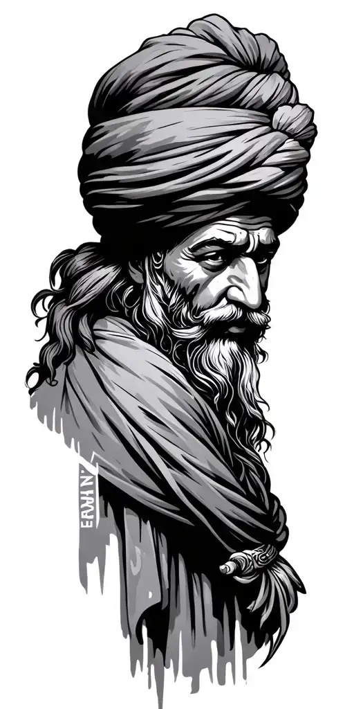 Baba Deep Singh With A Qoute Fear None