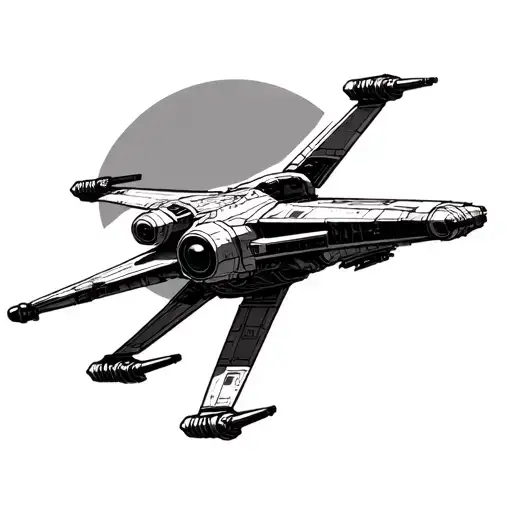 Star Wars X-wing From Front Up