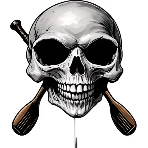 Skull With Paddle