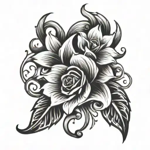 Name Tattoo Design Incorporating