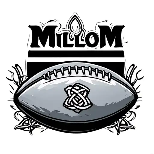 Millom Rugby League Rugby Ball Celtic Knot