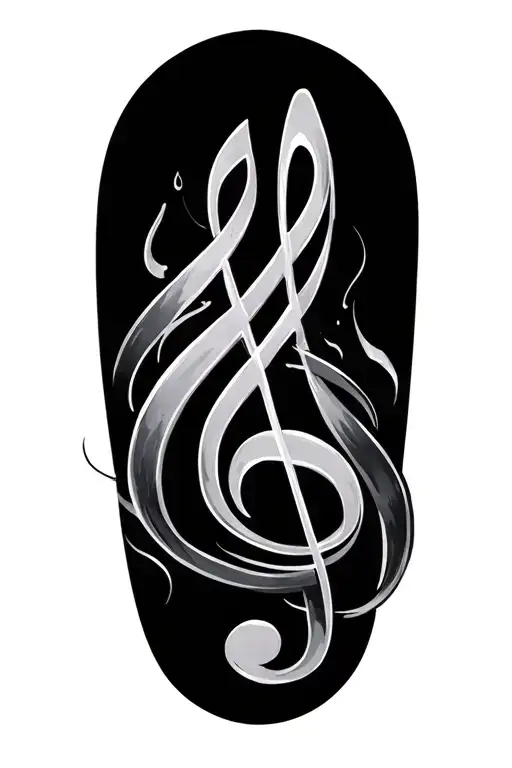 Music Notes Intertwined