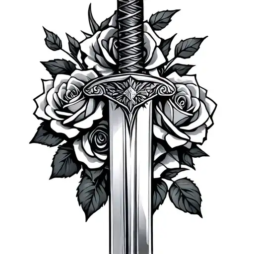 Sword With Roses