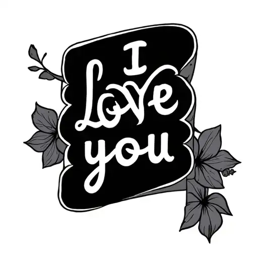 Cross With Words Saying I Love You