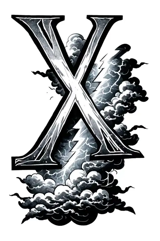 Xx1x Roman Numerals Surrounded By Clouds And Lightning