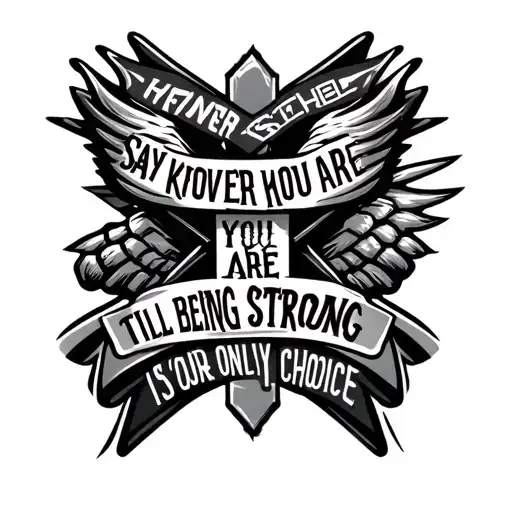 Cross With Racing Theme And Say Never Know How Strong You Are Till Being Strong Is Your Only Choice