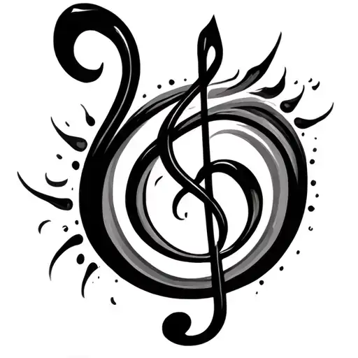 Bass Clef With Beating Heart