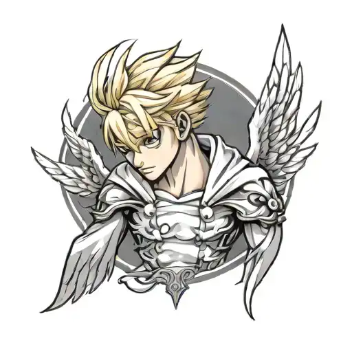 Anime Guy Angel Blonde