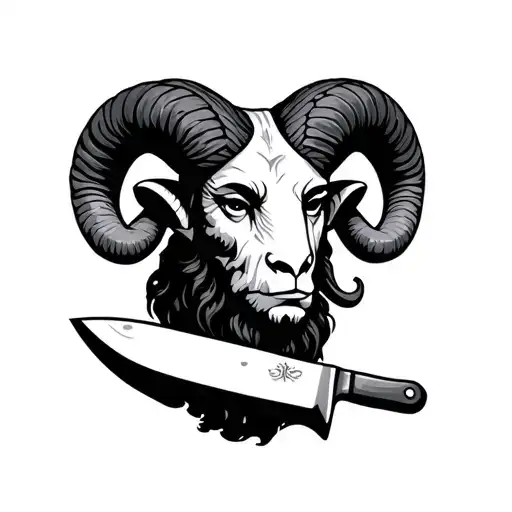 Zodiac Sign Aries With Chef Hut And Knife