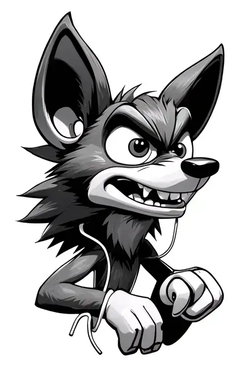 Crash Bandicoot Wearing Airpods