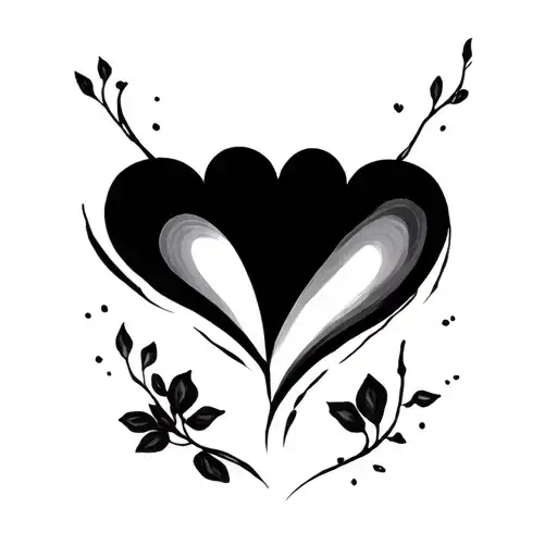 Two Hearts Line Minamilistic