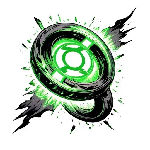 Green Lantern Ligo Ring In Cave
