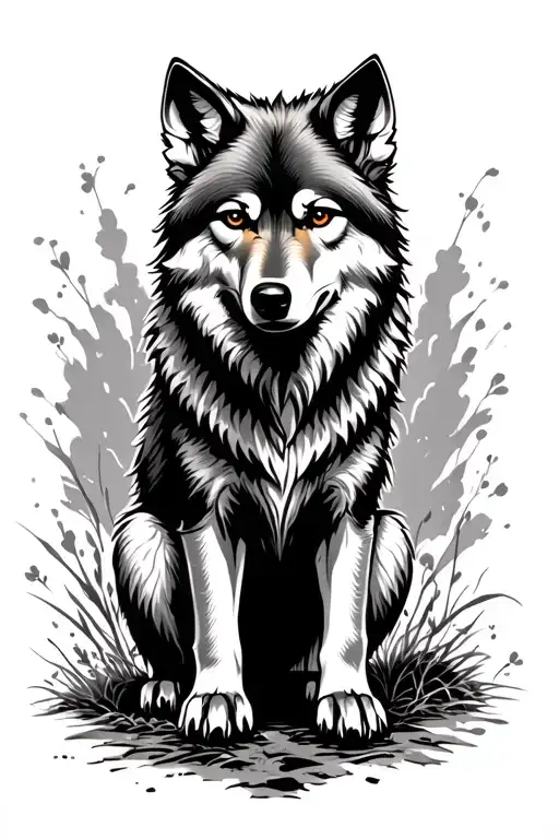 Wolf Cub Alone Man Standing Near