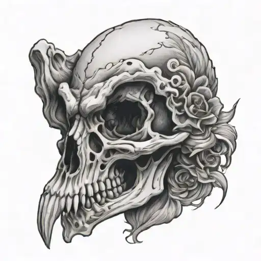 Hen Skull Wearing