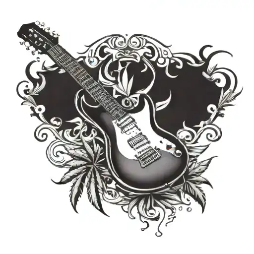 Cannabis Guitar Music Notes