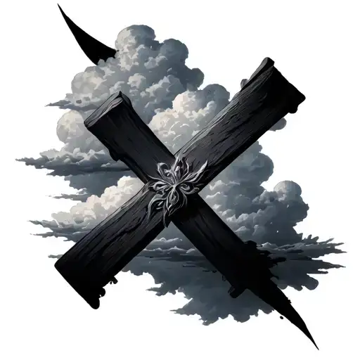 Cross With Clouds