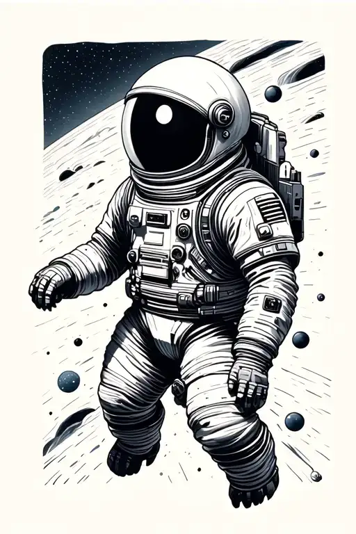 Space Man In Outer Space