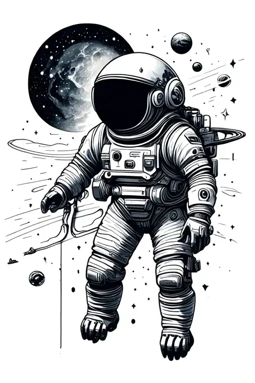 Simple Lineart Space Theme