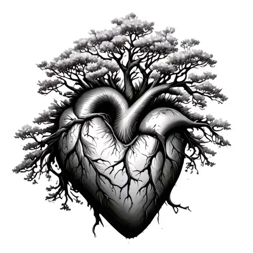 Heart With A Tree Growing