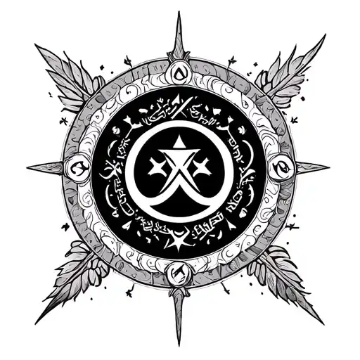 Vikinks And Symbols Of The Ottoman Flag