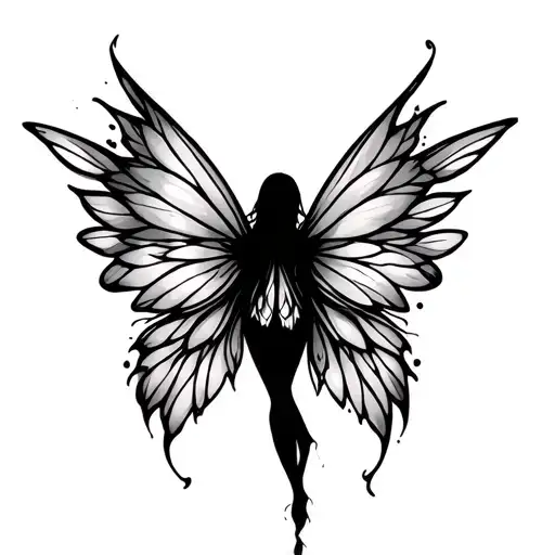 Simple Feminine Fairy Wings For Back