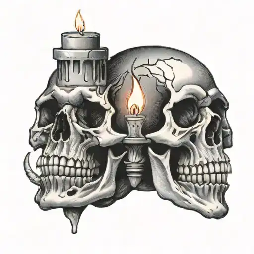 Candle In Skull
