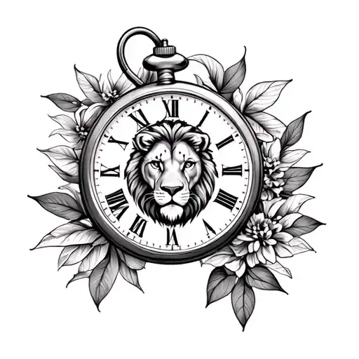 Lion Pocket Watch Daughter Name With Her Weight Plant Time Of Birth And Date