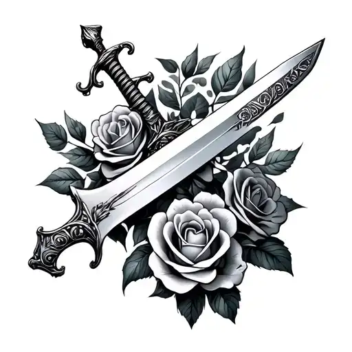 Sword With Roses