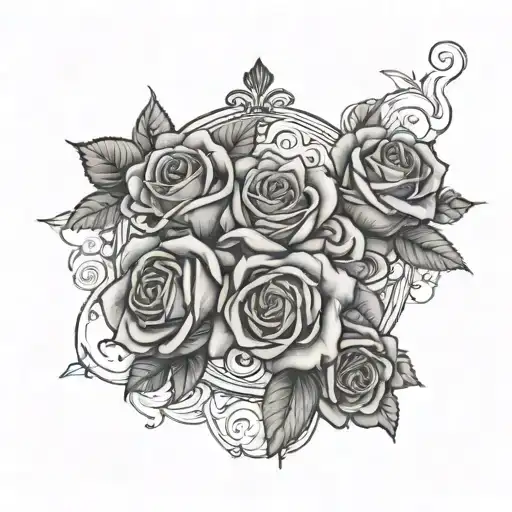 First Name Sylvain Surrounded By Roses