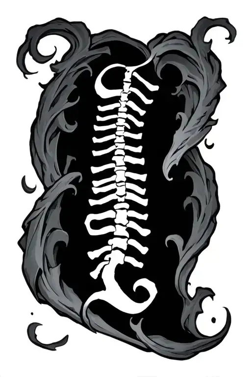 Spine Tattoo Word Rainestorme