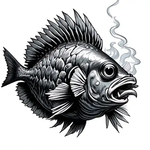 Blowfish Smoking Weed
