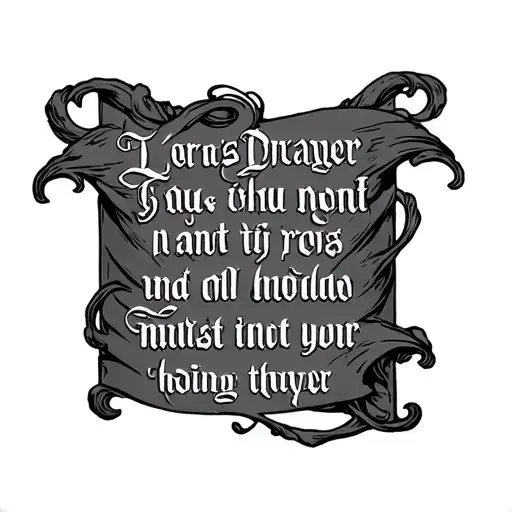 Lords Prayer Written